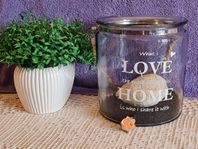 STOR LJUSLYKTA GLAS & BEAUTIFUL SCENTED CANDLE Höjd 205 cm