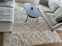 Fluffy Flokati Matta White 200x300 - NYTVÄTTAD!