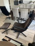 Snurrfåtölj Life Mio med fotpall