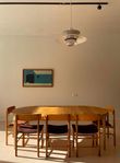 Runt danskt matbord i massiv ek – midcentury