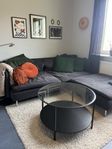 Runt soffbord med glasskiva från Ikea Vittsjö