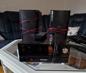 Mini stereo med högtalare 