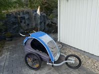 Cykelvagn 2 sitts - Burley Encore / men extra hjul 