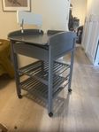 Troll Lux skötbord i mörkgrått 