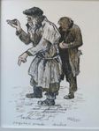 Roland SVENSSON Signerad litografi, figurscen, London. 