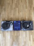 2 st Technics SL1200 (1210) MK 2 + Mixer Numark DM2002X