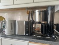 kaffekokare, vattenkokare och brödrost Bosch set