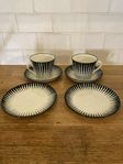 Zebra original koppar med fat plus tallrikar