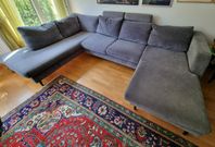 U- Soffa med divan och schäslong