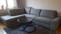 3-sits soffa med divan vänster