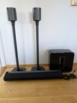 Sonos playbar sub och 2 play 1 högtalare