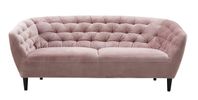 Rosa soffa med tillhörande puff
