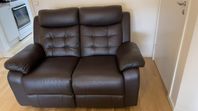 soffa 3-sits + 2-sits konstläder som ny