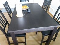 Matbord med 4stolar 75x170