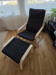 IKEA Poäng fåtölj + fotpall 