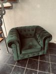 Chesterfield Lyx  sammetsfåtölj