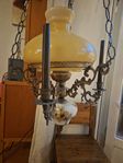 Vacker lampa med ljusstakar solros antik