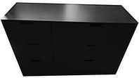 IKEA NORDLI Byrå med 6 lådor, antracit, 120x76 cm