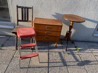 pallar, bord, stolar
