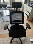 kontorsstol STANLEY, inklusive nackstöd och armstöd, svart