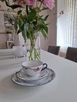 sundborn kaffekopp med fat och assietter 