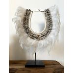 Snäckdekorativ halsband snäckor fjädrar smycke boho chic