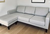 Soffa med schäslong från MIO