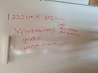 Whiteboard 2mx120cm inkl pennor