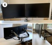 Bordsstativ till dotorskärmar + 2 st HP Elite Display