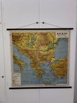 Skolkarta skolplansch Balkan