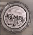 „Insel Mainau im Bodensee“ . Zinn Wandteller -Tenn bric