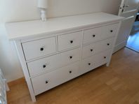 HEMNES Byrå med 8 lådor, vitbets, 160x96 cm