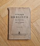 Svensk ordlista från 1950.