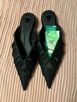 H&M Conscious Collection Mules Satin, Svarta