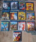 Blu-Ray-samling (13 filmer, mycket barnfilmer).