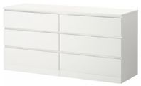 IKEA Malm vit byrå 6 lådor