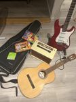 1 el gitarr 1 akustisk gitarr 1 förstärkare