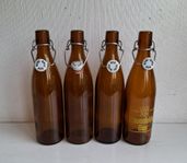 Glasflaskor med bygelkork 4 st 60 cl