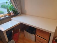 Skrivbord med uttdragsskiva, IKEA Malm