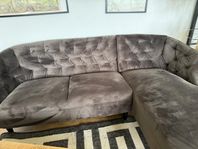 3-sitts soffa med divan höger
