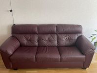 Lädersoffa 3-sits