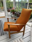 Fåtölj teak orange 50/60 -tal