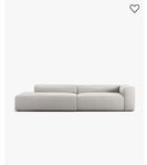 soffa DECOTIQUE Grand 3-Sitts öppet avslut , Moon White