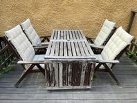 Ikea Äpplarö matbord, stolar och grill