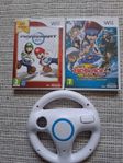 NINTENDO WII MARIOKART & BEYBLADE SAMT EN RATT I BRA SKICK