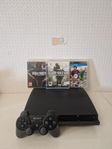 PS3 Slim / 3 Spel / Originalkontroll