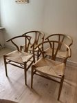 Fyra Y-stolar ch24, såpad ek Carl Hansen & Son