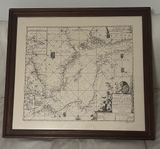 Tavla, karta Oost-zee/Östersjön av Petter Gedda 1694 (1965