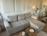 Vejlby bäddsoffa ljus sand 