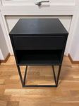 IKEA VIKHAMMER Avlastningsbord, svart, 40x39 cm - bed table